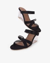 Dép Đế Xuồng Hạnh Dung Quai Chéo Dây Xoàn HD27344BI