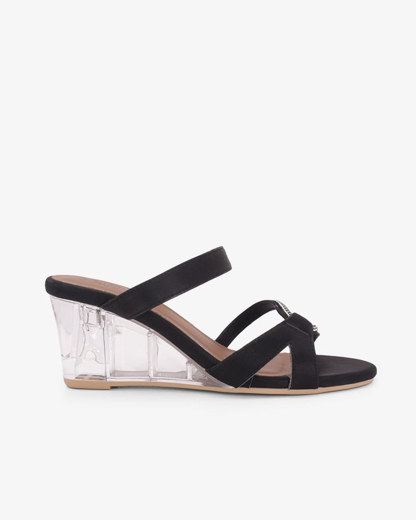 Dép Đế Xuồng Hạnh Dung Quai Chéo Dây Xoàn HD27344BI