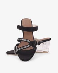 Dép Đế Xuồng Hạnh Dung Quai Chéo Dây Xoàn HD27344BI