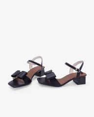 Sandal Hạnh Dung Cao Gót Quai Nơ To  HD27345BI