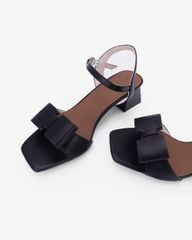 Sandal Hạnh Dung Cao Gót Quai Nơ To  HD27345BI