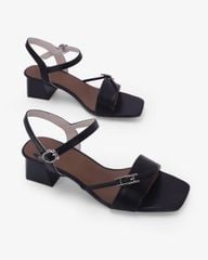 Sandal Hạnh Dung Cao Gót Quai Chéo Khóa HD27346BI