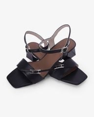 Sandal Hạnh Dung Cao Gót Quai Chéo Khóa HD27346BI