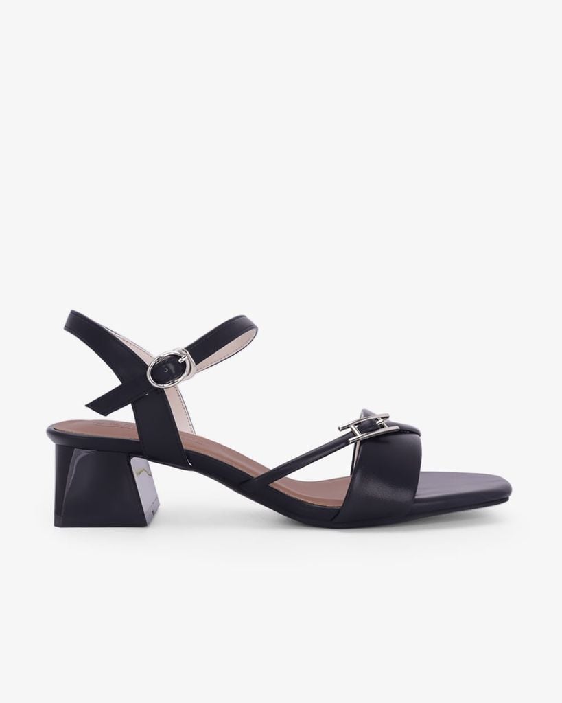 Sandal Hạnh Dung Cao Gót Quai Chéo Khóa HD27346BI