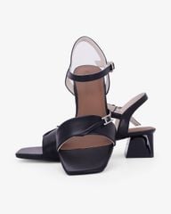 Sandal Hạnh Dung Cao Gót Quai Chéo Khóa HD27346BI