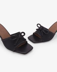 Dép Cao Gót Hạnh Dung Quai Nơ HD27347BI