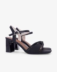 Sandal Hạnh Dung Cao Gót Nơ Quai Mảnh HD27348BI