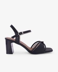 Sandal Hạnh Dung Cao Gót Nơ Quai Mảnh HD27348BI