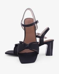 Sandal Hạnh Dung Cao Gót Nơ Quai Mảnh HD27348BI