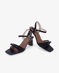 Sandal Hạnh Dung Cao Gót Quai Điểm Nơ HD27349BI