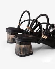 Sandal Cao Gót Hạnh Dung Quai Luồn Xoàn Gót Mica HD29178AY