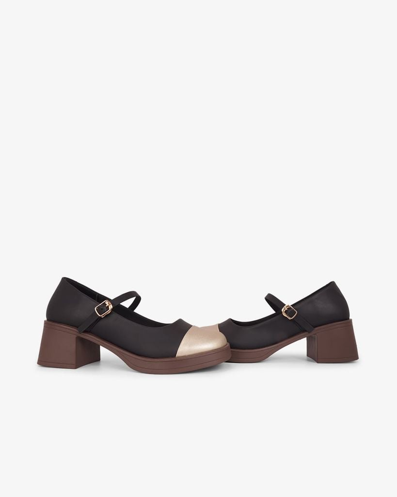 Giày Cao Gót Hạnh Dung Two Toned Mạ Vàng HD29195AY