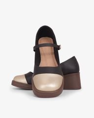 Giày Cao Gót Hạnh Dung Two Toned Mạ Vàng HD29195AY