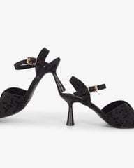 Sandal Hạnh Dung Cao Gót Quai Chéo Kim Tuyến Nơ HD29196AY