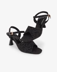 Sandal Hạnh Dung Cao Gót Quai Chéo Kim Tuyến Nơ HD29196AY