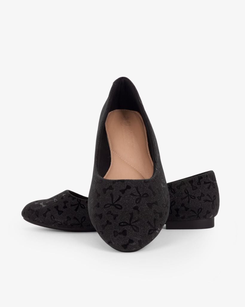 Giày Búp Bê Hạnh Dung Họa Tiết Nơ Giáng Sinh HD29202AY