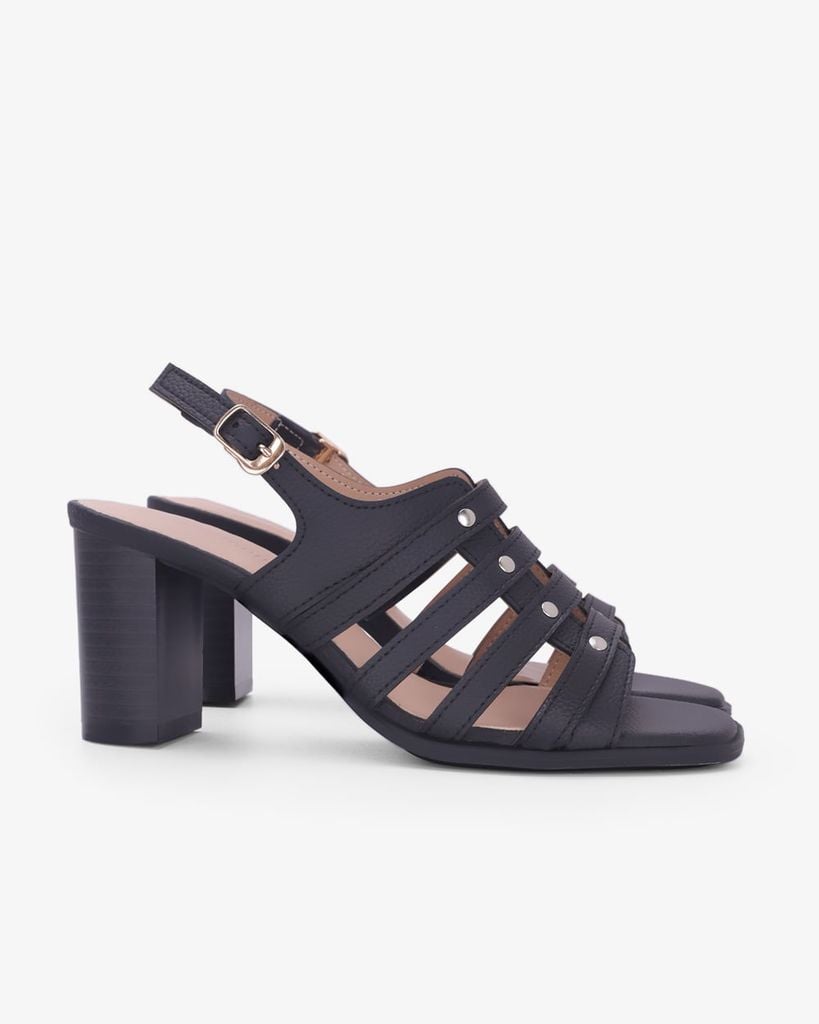 Sandal Cao Gót Hạnh Dung Quai Tán Đinh Tầng HD29206AY