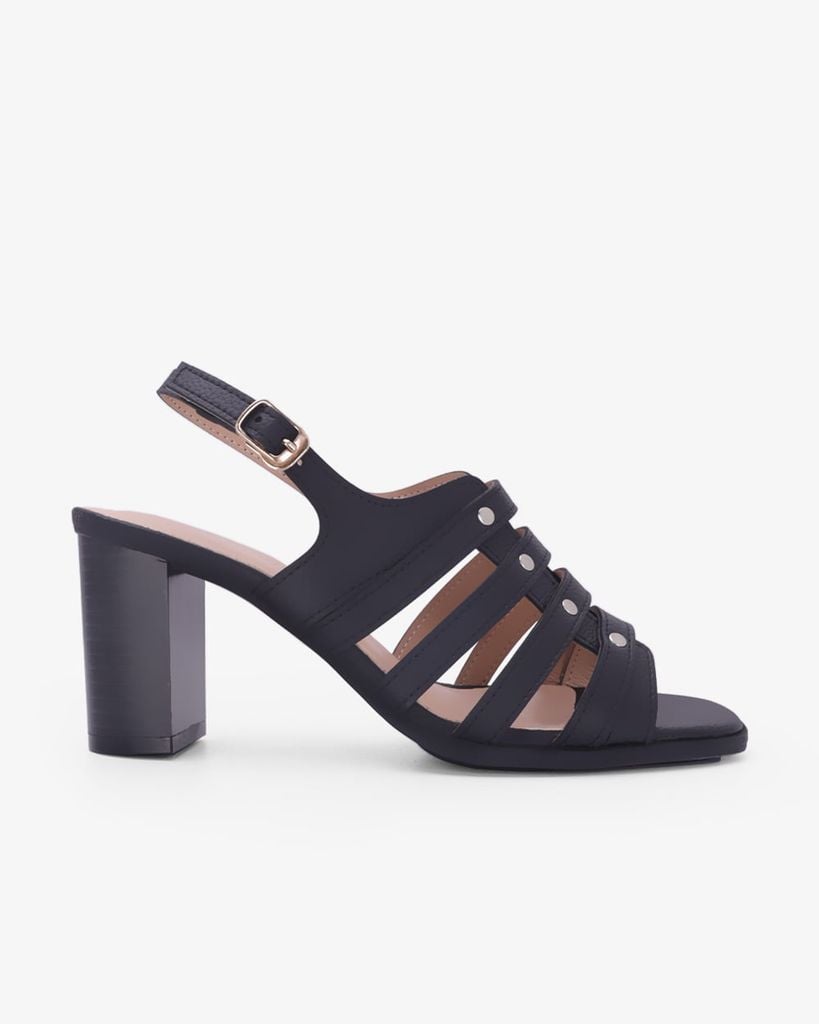 Sandal Cao Gót Hạnh Dung Quai Tán Đinh Tầng HD29206AY