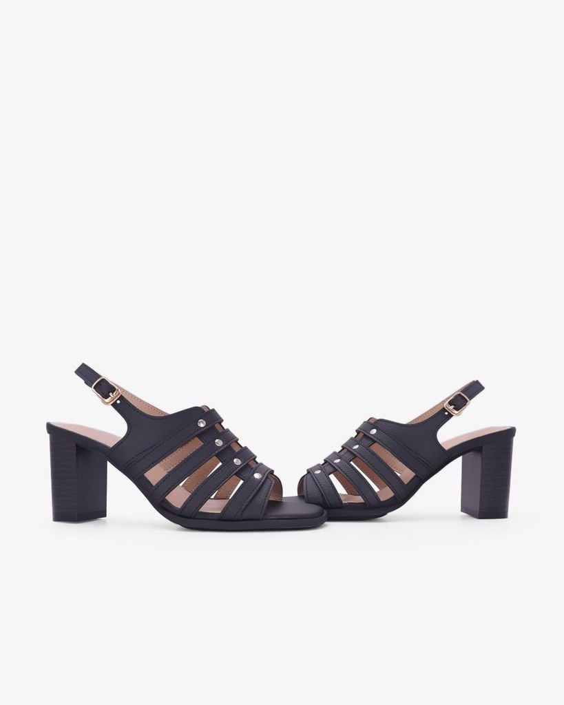Sandal Cao Gót Hạnh Dung Quai Tán Đinh Tầng HD29206AY