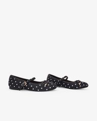 Giày Búp Bê Hạnh Dung Chấm Bi Nơ Quai Gài HD29228AY