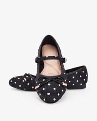 Giày Búp Bê Hạnh Dung Chấm Bi Nơ Quai Gài HD29228AY