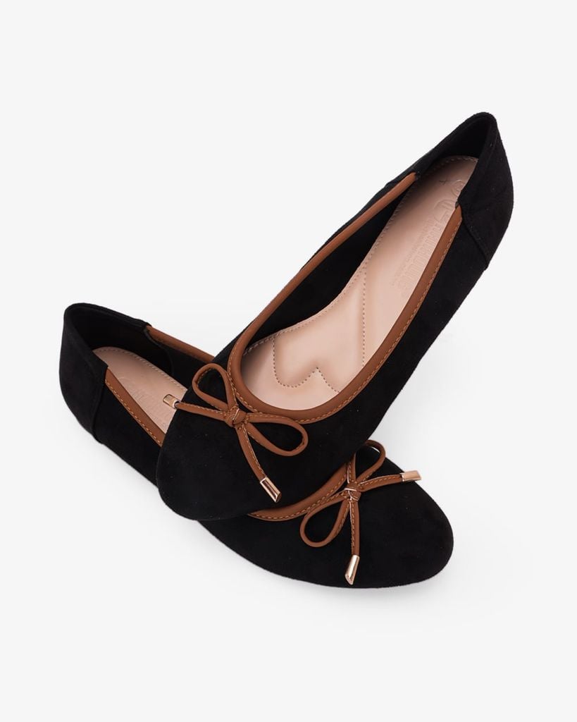 Giày Búp Bê Hạnh Dung Nhung Nơ HD29229AY