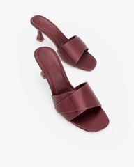 Dép Cao Gót Hạnh Dung Quai Đắp Da Mềm HD041118AD