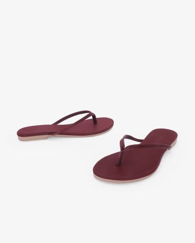 Dép Xẹp Hạnh Dung Quai Kẹp Da Mềm HD041119AD