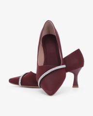 Giày Cao Gót Hạnh Dung Da Mềm Xoàn Chéo HD041124AD
