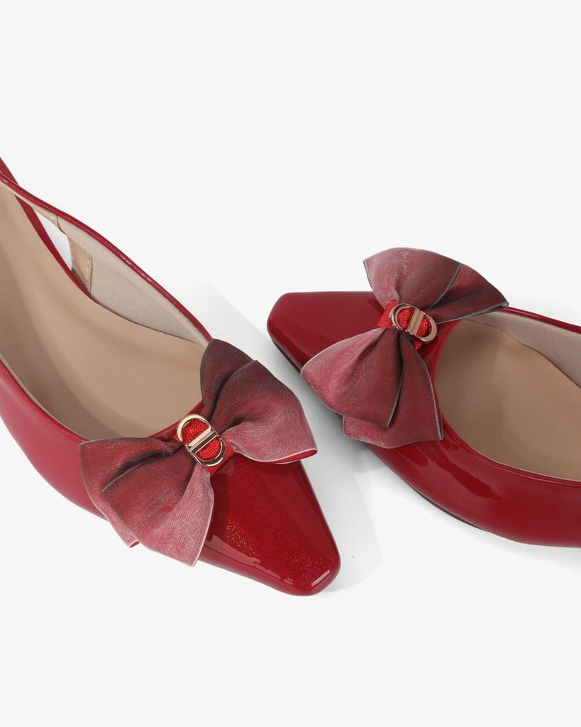 Giày Sandal Hạnh Dung Bít Mũi Khóa Nơ HD0655BA