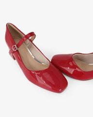 Giày Cao Gót Hạnh Dung Da Bóng Kim Tuyến HD0658BA