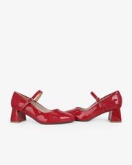 Giày Cao Gót Hạnh Dung Da Bóng Kim Tuyến HD0658BA