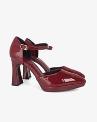 Giày Sandal Hạnh Dung Bít Mũi Da Bóng HD0945AS