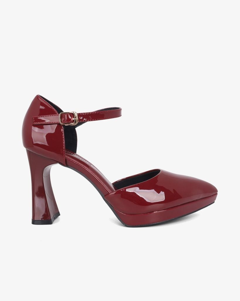 Giày Sandal Hạnh Dung Bít Mũi Da Bóng HD0945AS