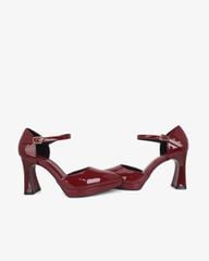 Giày Sandal Hạnh Dung Bít Mũi Da Bóng HD0945AS