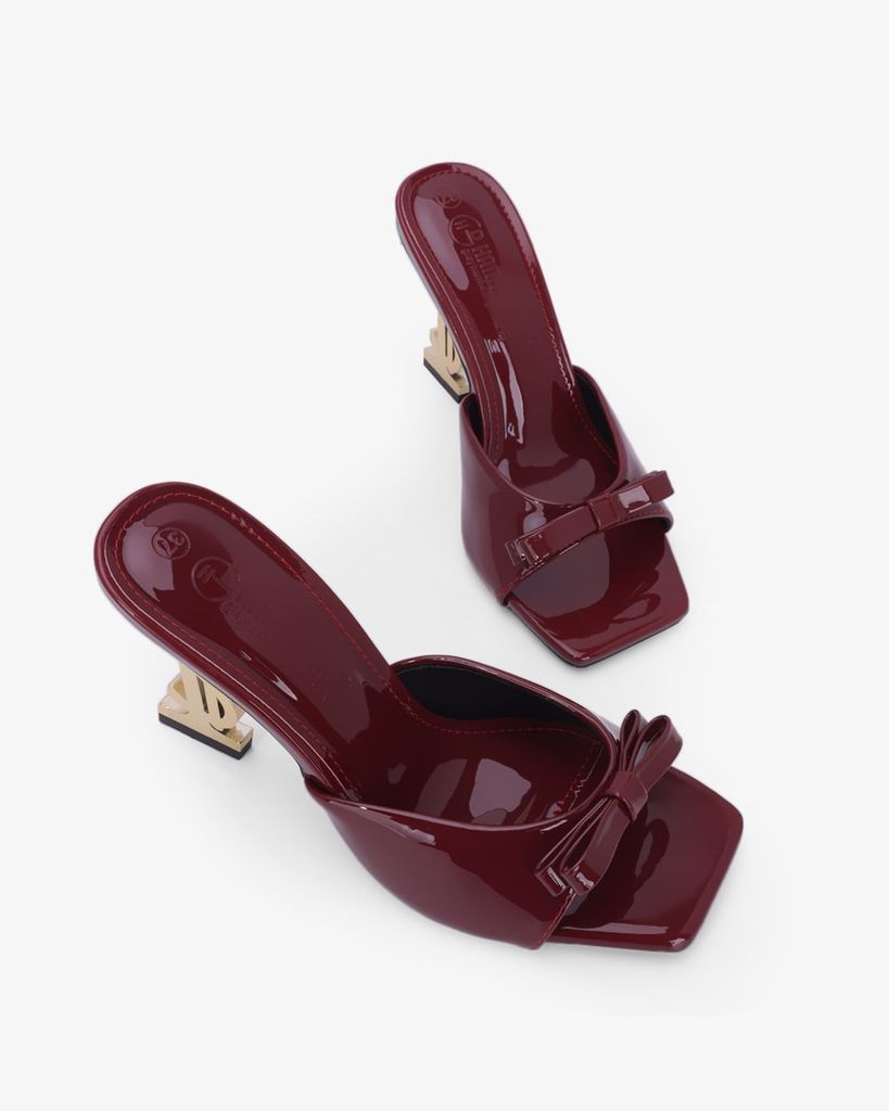 Dép Cao Gót Hạnh Dung Quai Nơ Đế Dollar HD0955AS