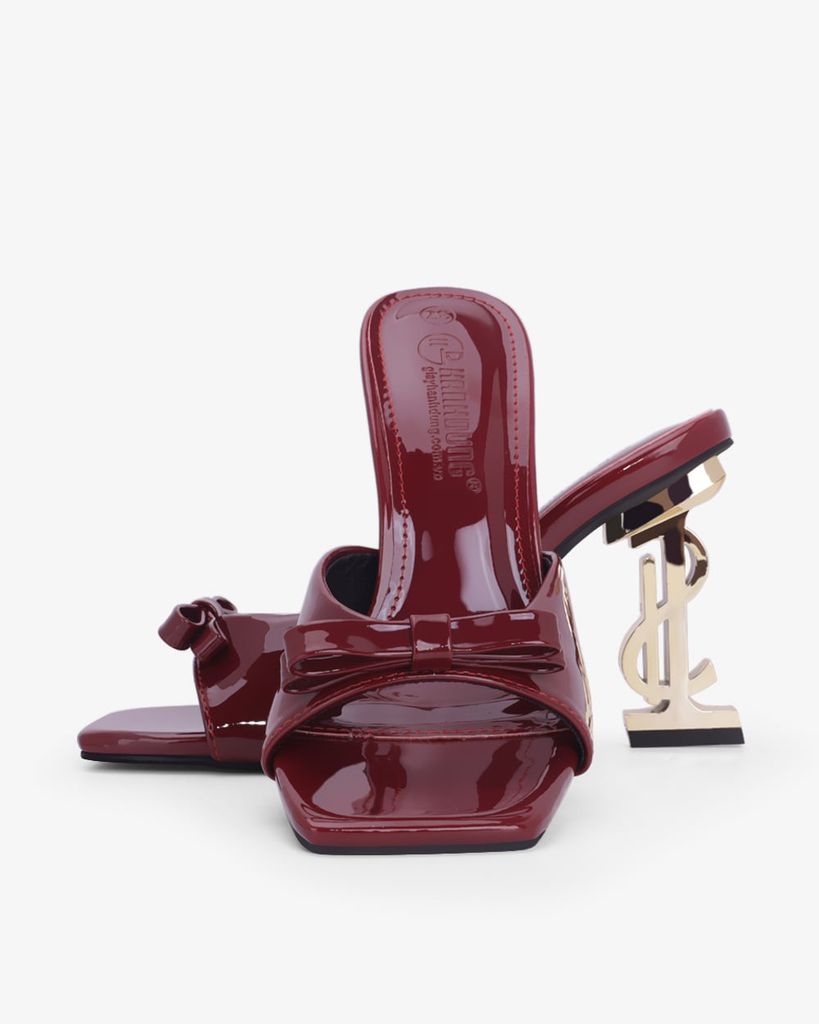 Dép Cao Gót Hạnh Dung Quai Nơ Đế Dollar HD0955AS