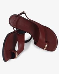 Sandal Xẹp Hạnh Dung Xỏ Ngón Khóa Vàng HD1074BN