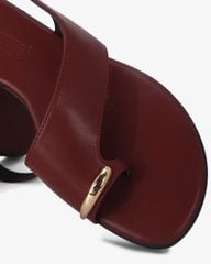 Sandal Xẹp Hạnh Dung Xỏ Ngón Khóa Vàng HD1074BN
