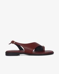 Sandal Xẹp Hạnh Dung Xỏ Ngón Khóa Vàng HD1074BN