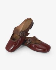 Dép Bít Mũi Hạnh Dung Khóa Nâu HD11114AV