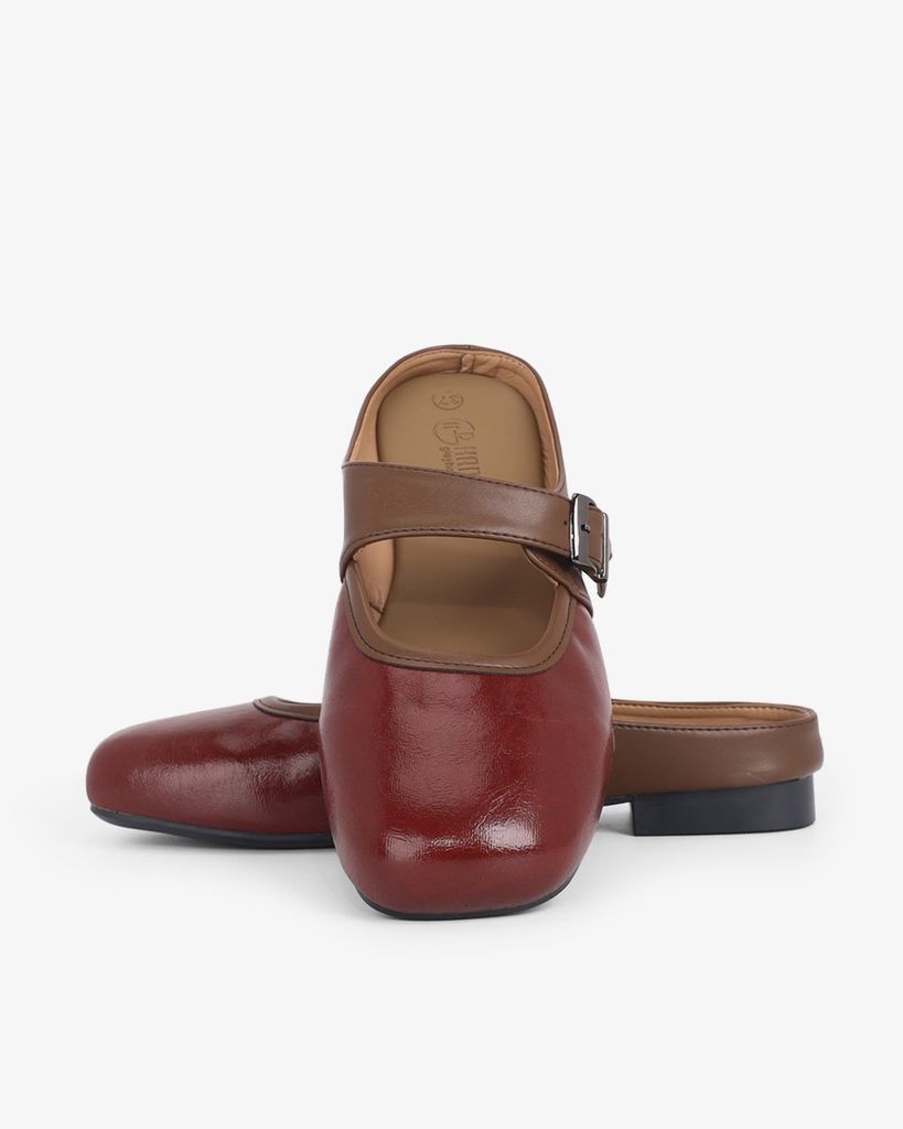 Dép Bít Mũi Hạnh Dung Khóa Nâu HD11114AV