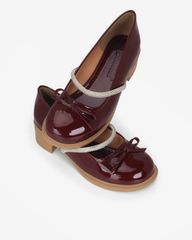 Giày Cao Gót Hạnh Dung Nơ Mảnh Quai Xoàn HD11133AV