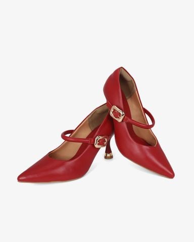 Giày Cao Gót Hạnh Dung  Cổ Tim Trơn Mũi Nhọn HD11145AV