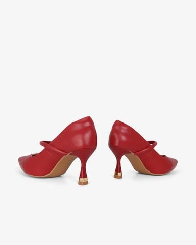 Giày Cao Gót Hạnh Dung  Cổ Tim Trơn Mũi Nhọn HD11145AV