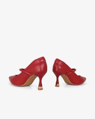 Giày Cao Gót Hạnh Dung  Cổ Tim Trơn Mũi Nhọn HD11145AV