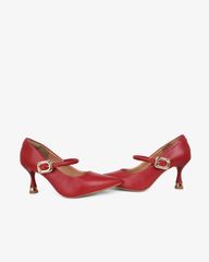 Giày Cao Gót Hạnh Dung  Cổ Tim Trơn Mũi Nhọn HD11145AV