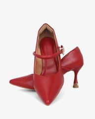 Giày Cao Gót Hạnh Dung  Cổ Tim Trơn Mũi Nhọn HD11145AV