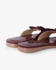 Dép Xẹp Hạnh Dung Bản Nơ Khóa Hoa HD12295AM