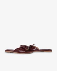 Dép Xẹp Hạnh Dung Bản Nơ Khóa Hoa HD12295AM